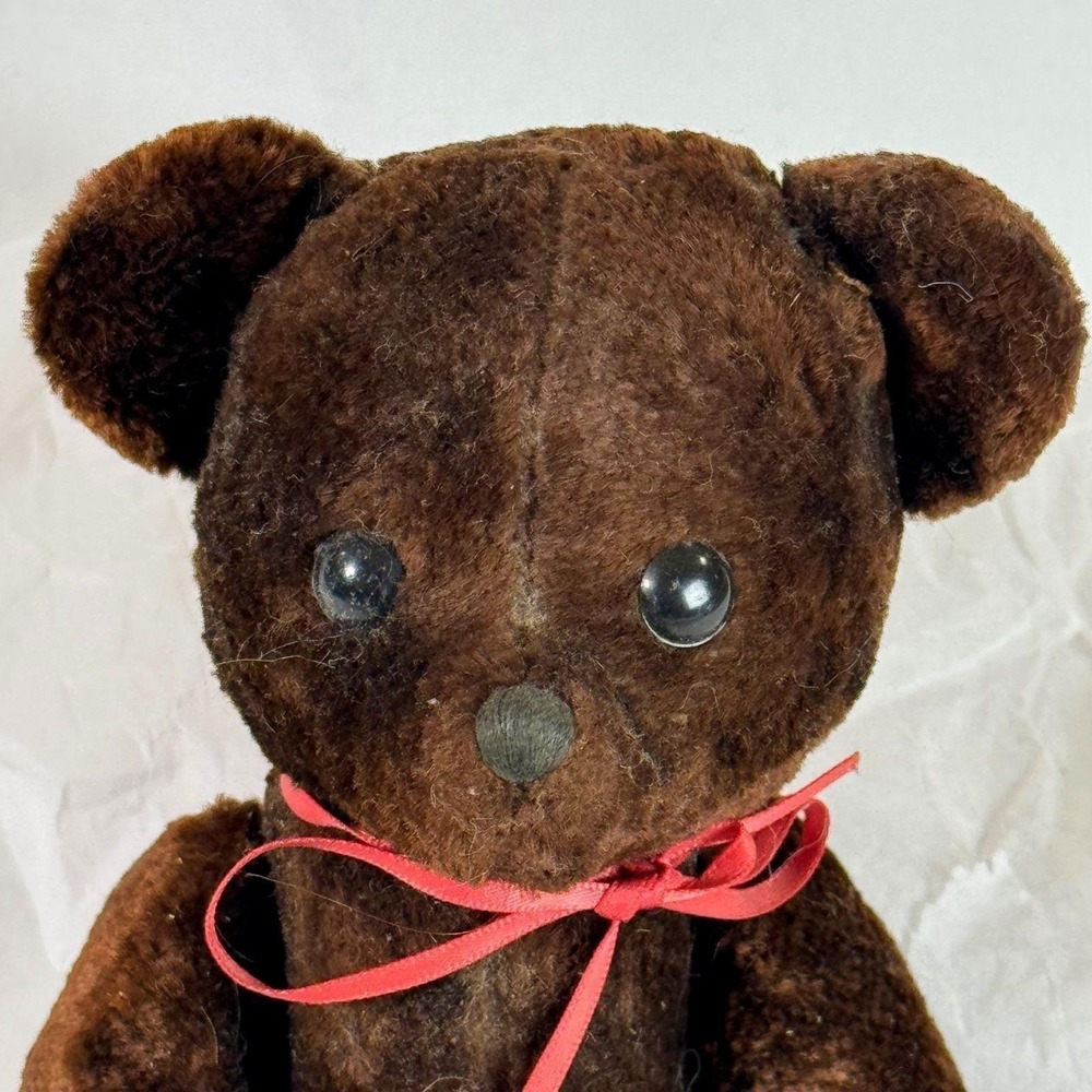 Vintage R Dakin No 118 Teddy Bear 7 Inch Brown Plush Made Poland 1950s Toy - Picture 3 of 8